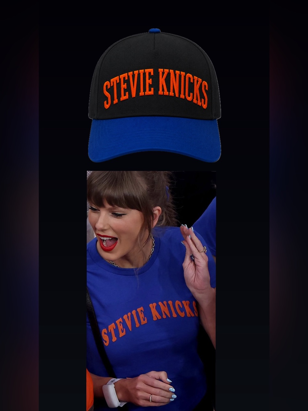 New York KNICKS x Stevie KNICKS x TAYLOR SWIFT Cute Cap TikTok Hat!